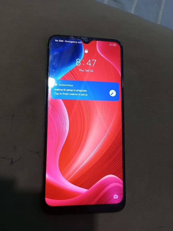 Realme 6i 4gb ram 128gb rom dull sim PTA approved only set minor carck 1