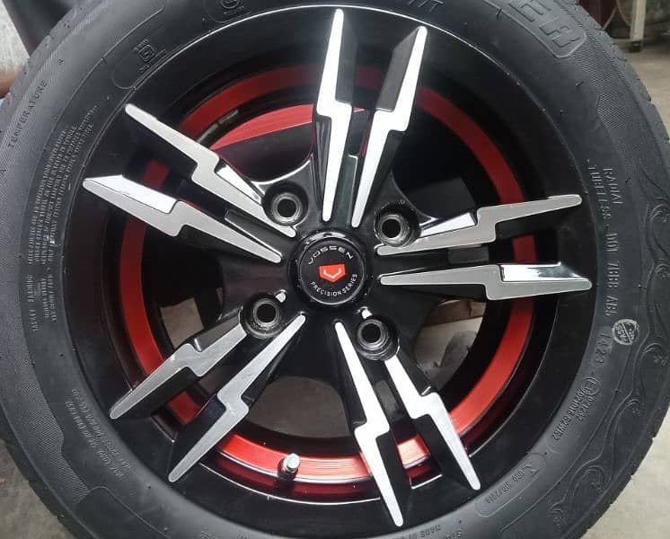 13 inch alloy rim with tyre 2