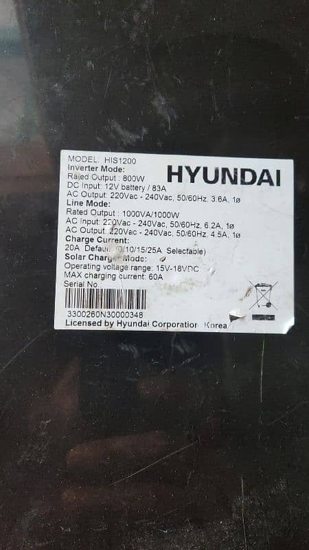 hyundai inverter 1000w made korea 1