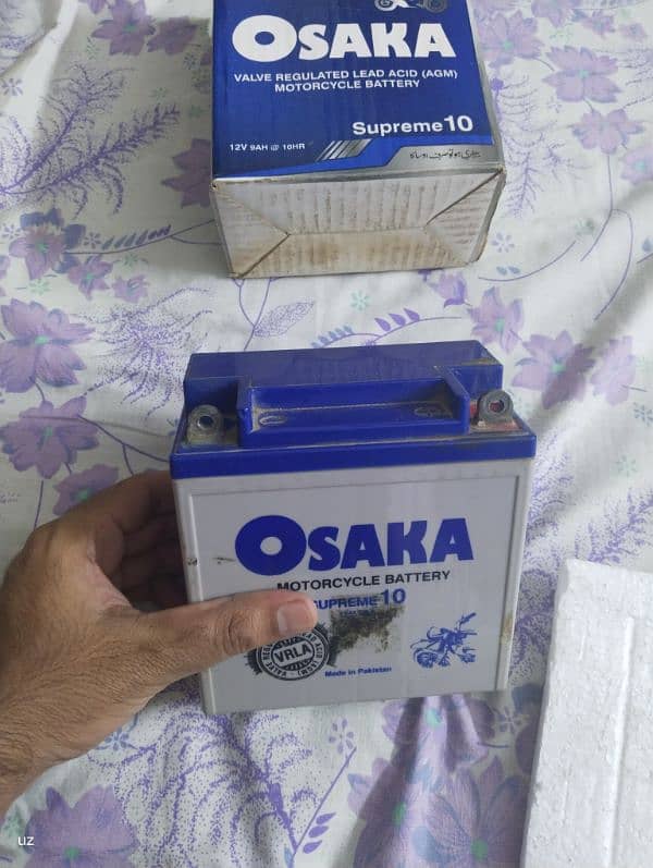 Osaka 12 v 9 Ampere battery for sale in used condition 2