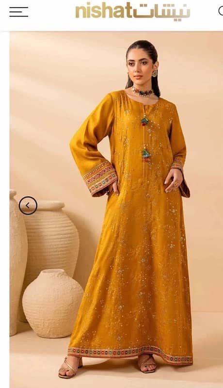 Nishat linen long dress 0