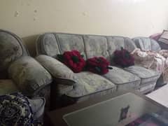 used sofa set and double bed