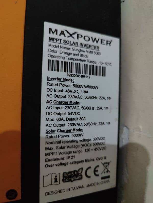 Max Power 5 kW inverter 0