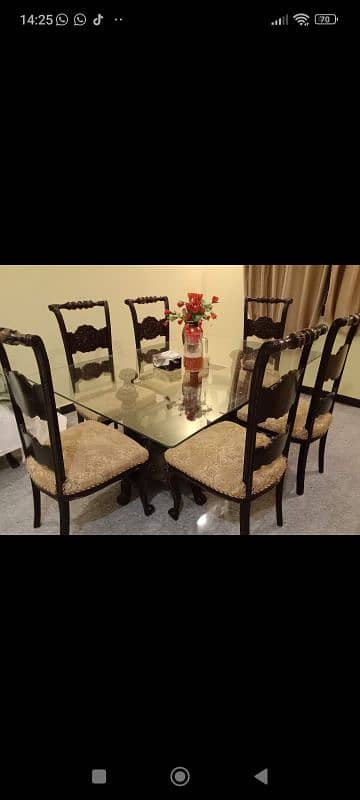 dining table with 6 chairs 0