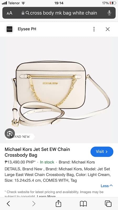 Mk cross body bag new 5