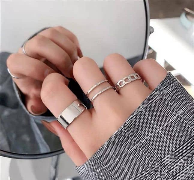 Special Offer Alloy Plated Rings set of 3 for Ladies 0