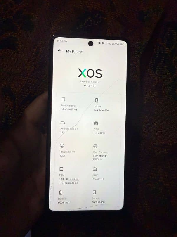 Infinix Hot 40  8+8/256GB 10/10 condition with box & charger 3