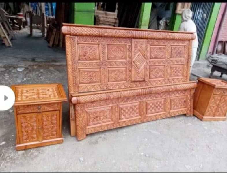 wooden/handmade bed/king bed/hand carving/Single bed/handicraft sofa 2