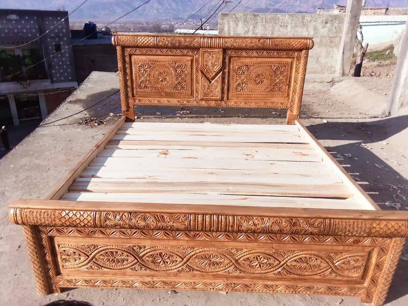 wooden/handmade bed/king bed/hand carving/Single bed/handicraft sofa 14