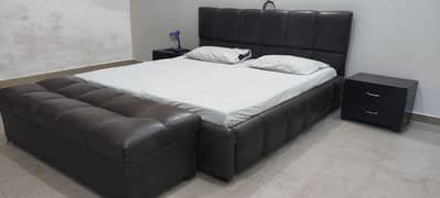 Double Bed (V. Good Condition) with Seater, without Matress