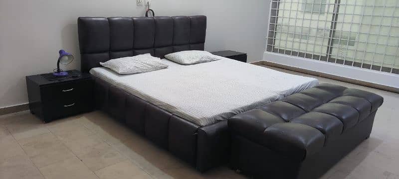 Double Bed (V. Good Condition) with Seater 1