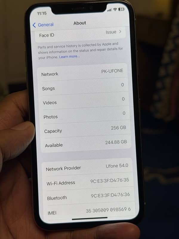 Iphone X 256GB MEMORY PTA APPROVED 8