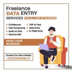 Data Entry, Typing Work, Cv, Inpage, Social Media Posts Creator