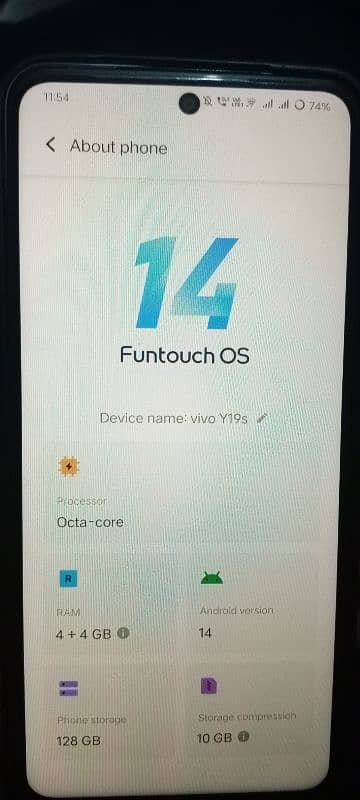 vivo y19s 4+4/128+10gb add dykh kr rabita kren 3