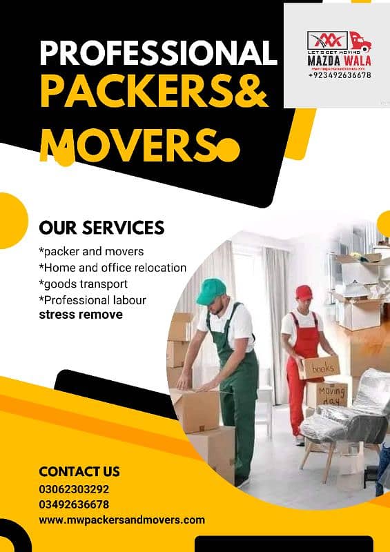 Movers Packers Services / home shifting/Shehzore Mazda /Good Transport 1