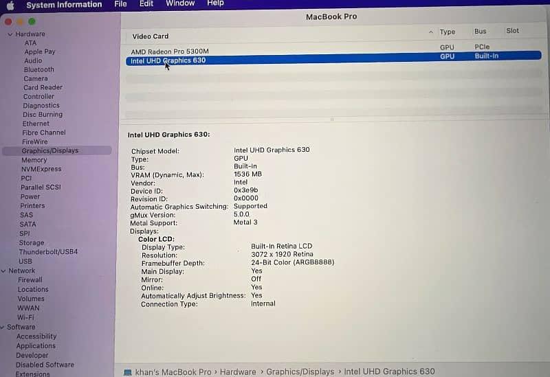 Apple MacBook pro 2019 16 inches 6