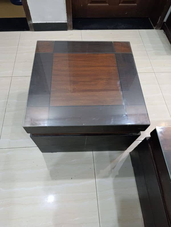 Wooden Table Set for Sale - Center Table & Side Tables 4