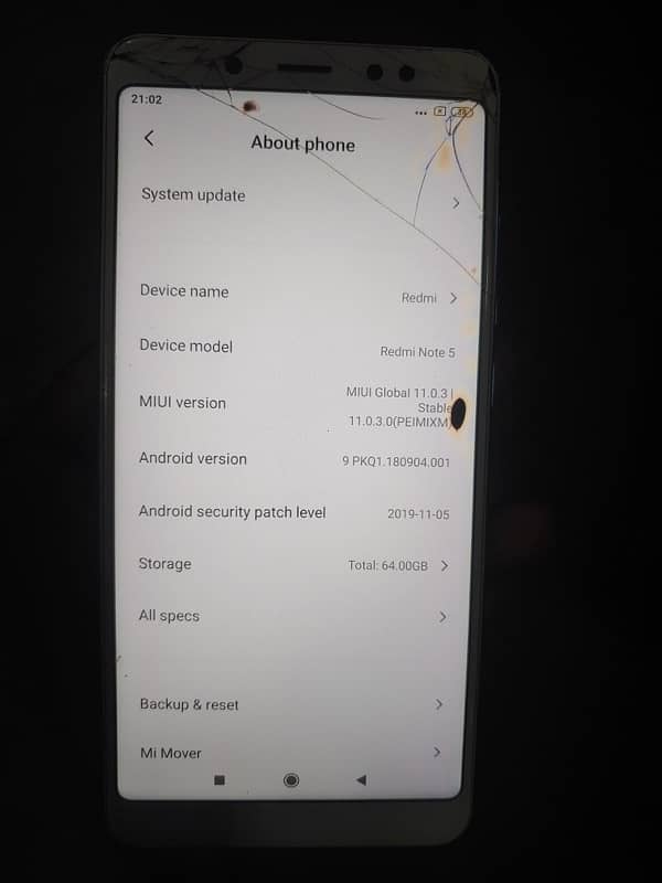 redmi note 5 4/64 GB 5000mAh battery 1