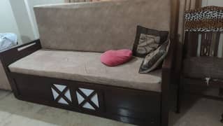 WOODEN SOFA CUM BED