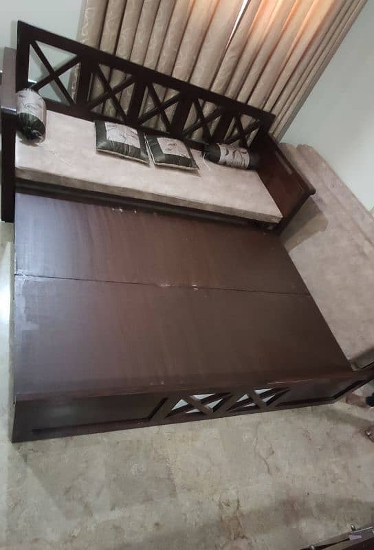 WOODEN SOFA CUM BED 2