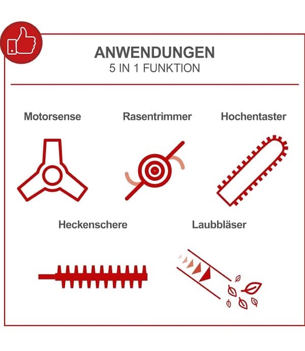 Scheppach Petrol multi Garden tool imported 03198614614 4