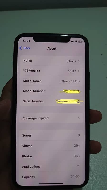 Iphone 11 pro 64 GB JV 5