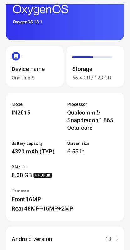 OnePlus 8 Double sim pta aprofe 3