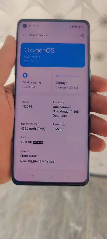 OnePlus 8 12(256 PTA approved 7