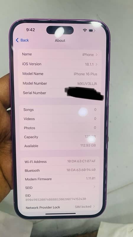 Iphone 16 plus 128gb non pta jv complete stuff 5