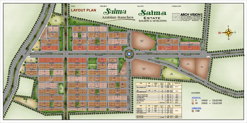 120 Square Yards Plot available on Installments in Saima Arabian Ranches. 1