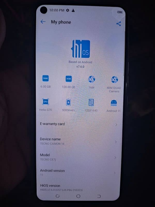 tecno camon 16 6gb 128gb pta aprobe 0