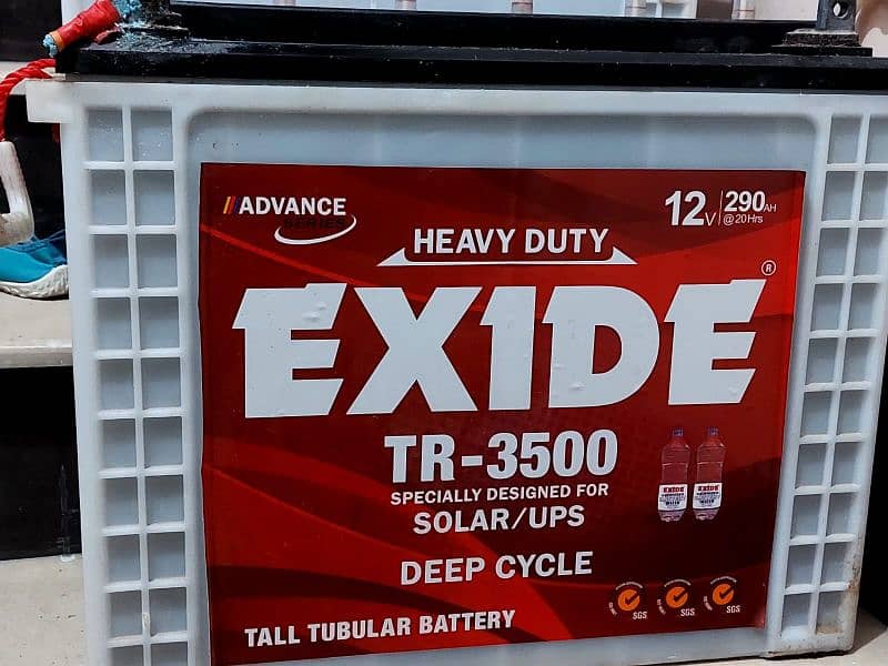 EXIDE TR-3500 9P 290AH HEAVY DUTY TALL TUBULAR BATTERY 0