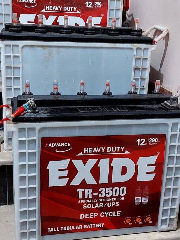 EXIDE TR-3500 9P 290AH HEAVY DUTY TALL TUBULAR BATTERY 3