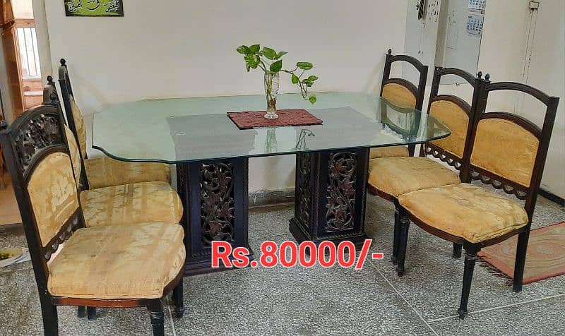 Dining table with 6 chairs 2