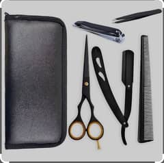 barber hair dressing scissor set/salon hair cutting black kit