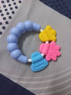 rattle with sofy silicon teether