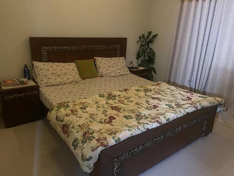 wooden bed set with mattress 0