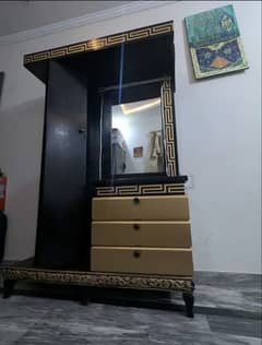 Versace Style Dressing Table With Rotatable Full Height Mirror