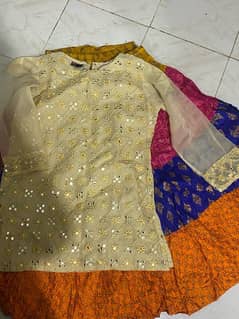 choli sharara medium size aur Large size frocks