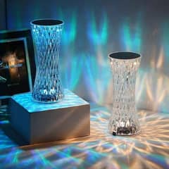 crystal rechargeable lamp with 16 colour and touch controls. .