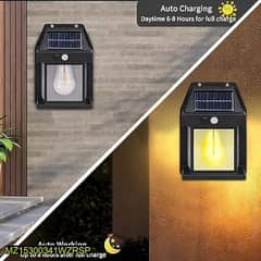 Solar Motion Sensor Outdoor Wall Light