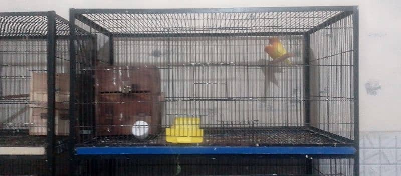 metal cage 3×1.5×1.5 with two boxes 1