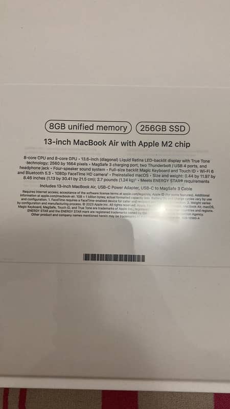 MacBook Air M2 256GB SSD 8 GB 1