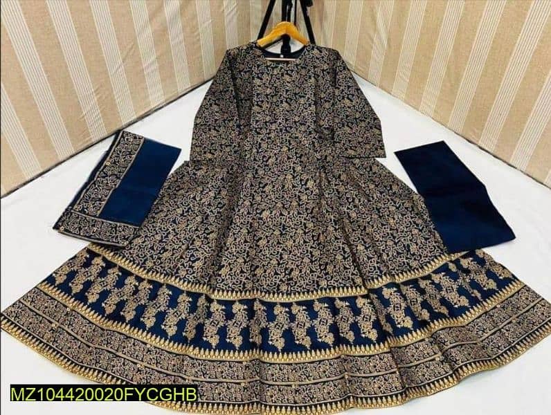 3pcs Women's Stitched Cotton Silk Steam Print 2