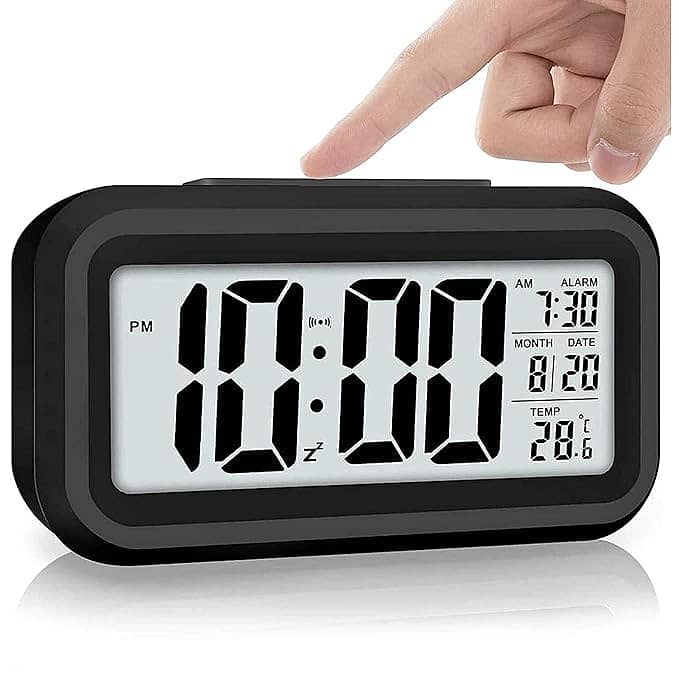 Digital Mirror Alarm Clock LED Electronic Desktop Clock+Temperature 13