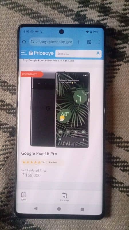 google pixel 6 pro dual sim 12/128 approved 2