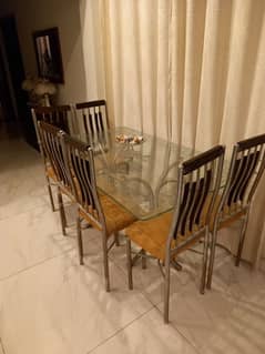 Dinning table with 6 chairs set