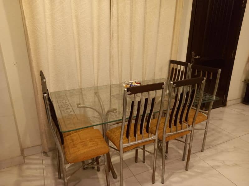 Dinning table with 6 chairs set 1