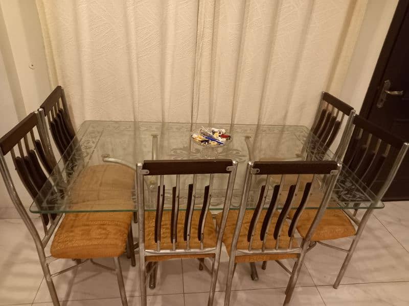 Dinning table with 6 chairs set 2