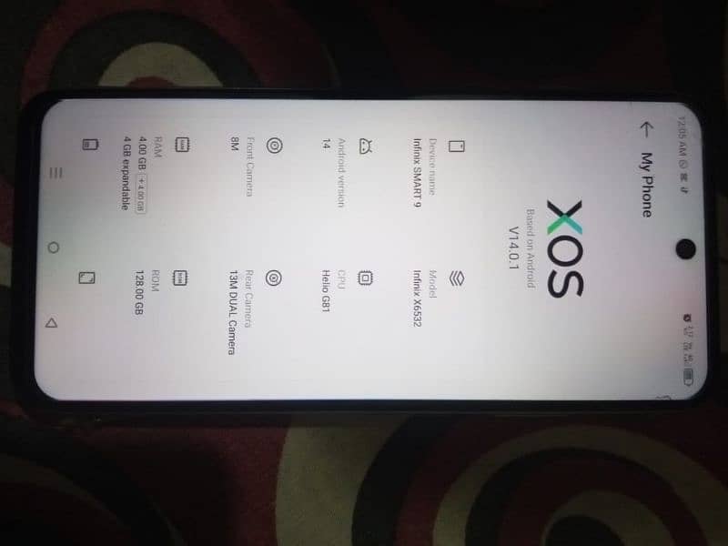 Infinix smart 9 4+4 128 far sale urgent all okay ha 20 days 1